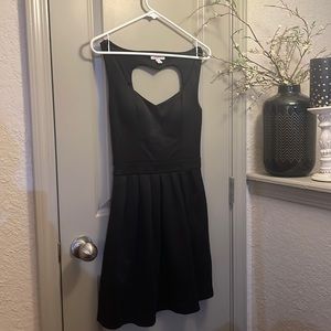 Black heart-shaped backless Candies brand dress